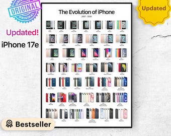 iPhone Evolution Poster: All Models Wall Art (Digital Printable)