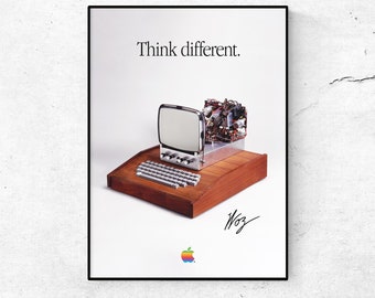 muku　Apple Poster muku Apple Poster Super Rare Vintage Apple 1998 Think