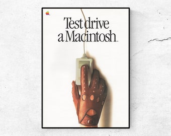 Retro Apple Macintosh Ad Poster: Test Drive Print (Digital Download)