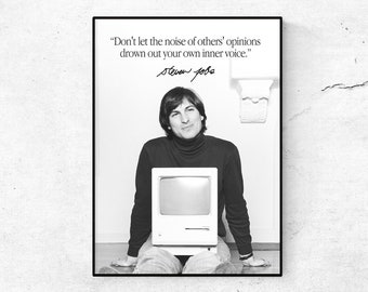 Steve Jobs Quote Poster: Inspirational Office Wall Art (digital