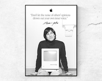Vintage Steve Jobs Quote Poster: Inspirational Office Decor (Digital Download)