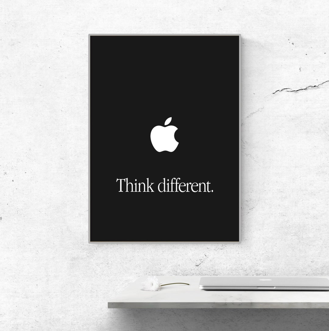 Apple Think Different ポスター。印刷可能な Apple ロゴ Apple Think Different ポスター。印刷可能な Apple ロゴ