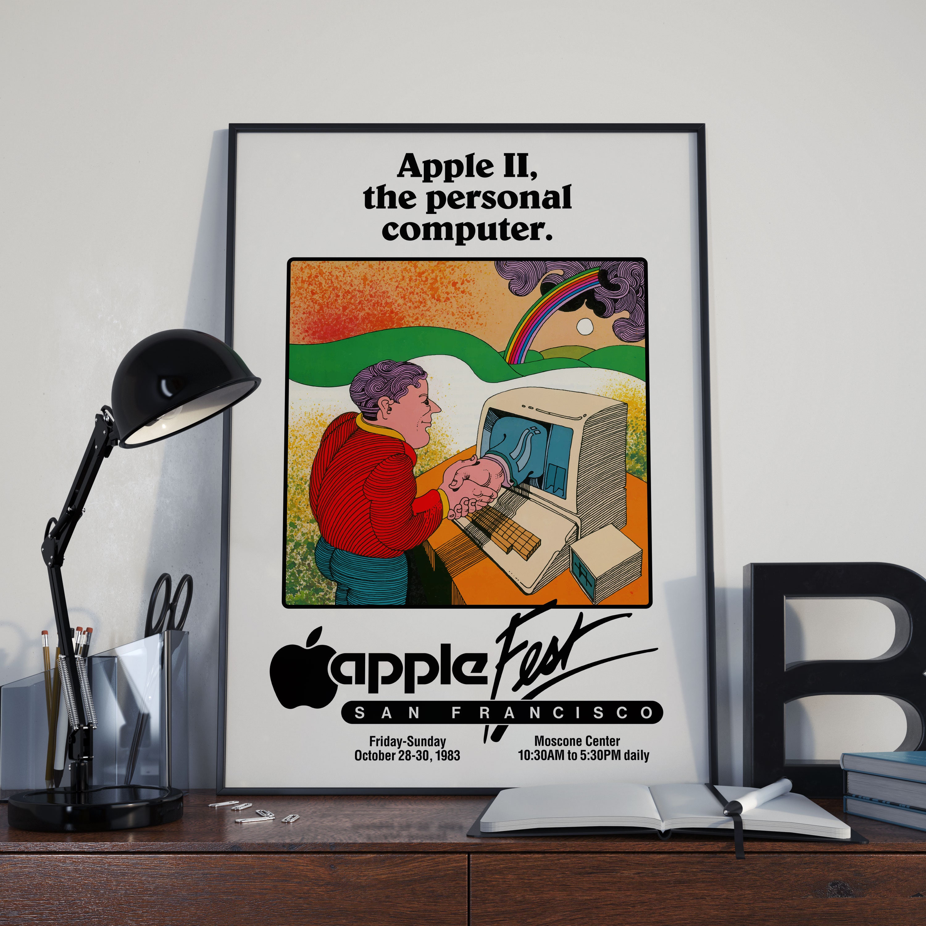 Vintage Apple II Poster, 40th Applefest Print (digital Download