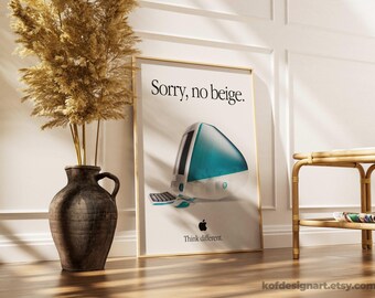 ビンテージApple iMac G3ポスター：「ベージュはございません」広告