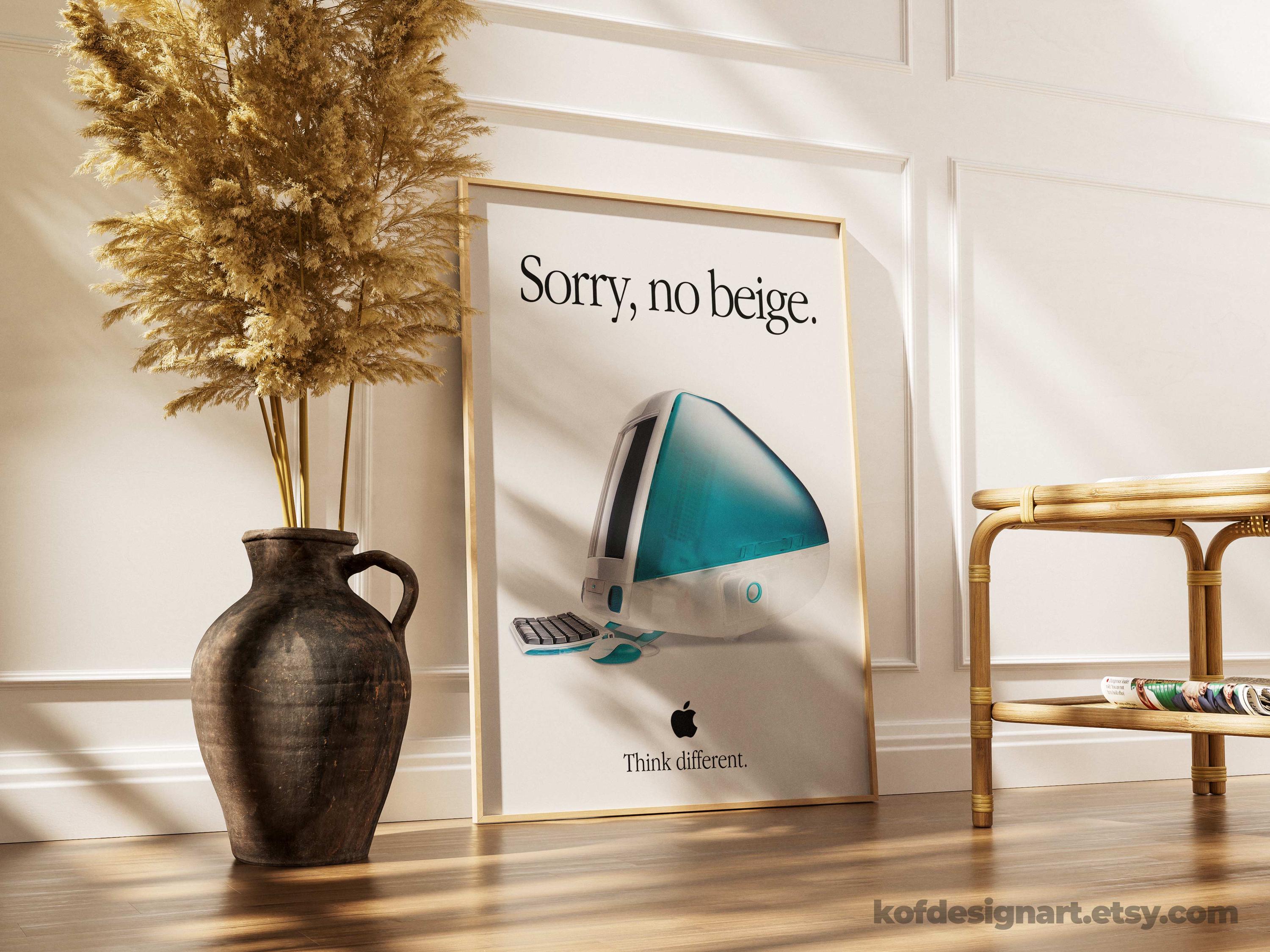 Vintage Apple Imac G3 Poster: 'sorry, No Beige' Ad (digital