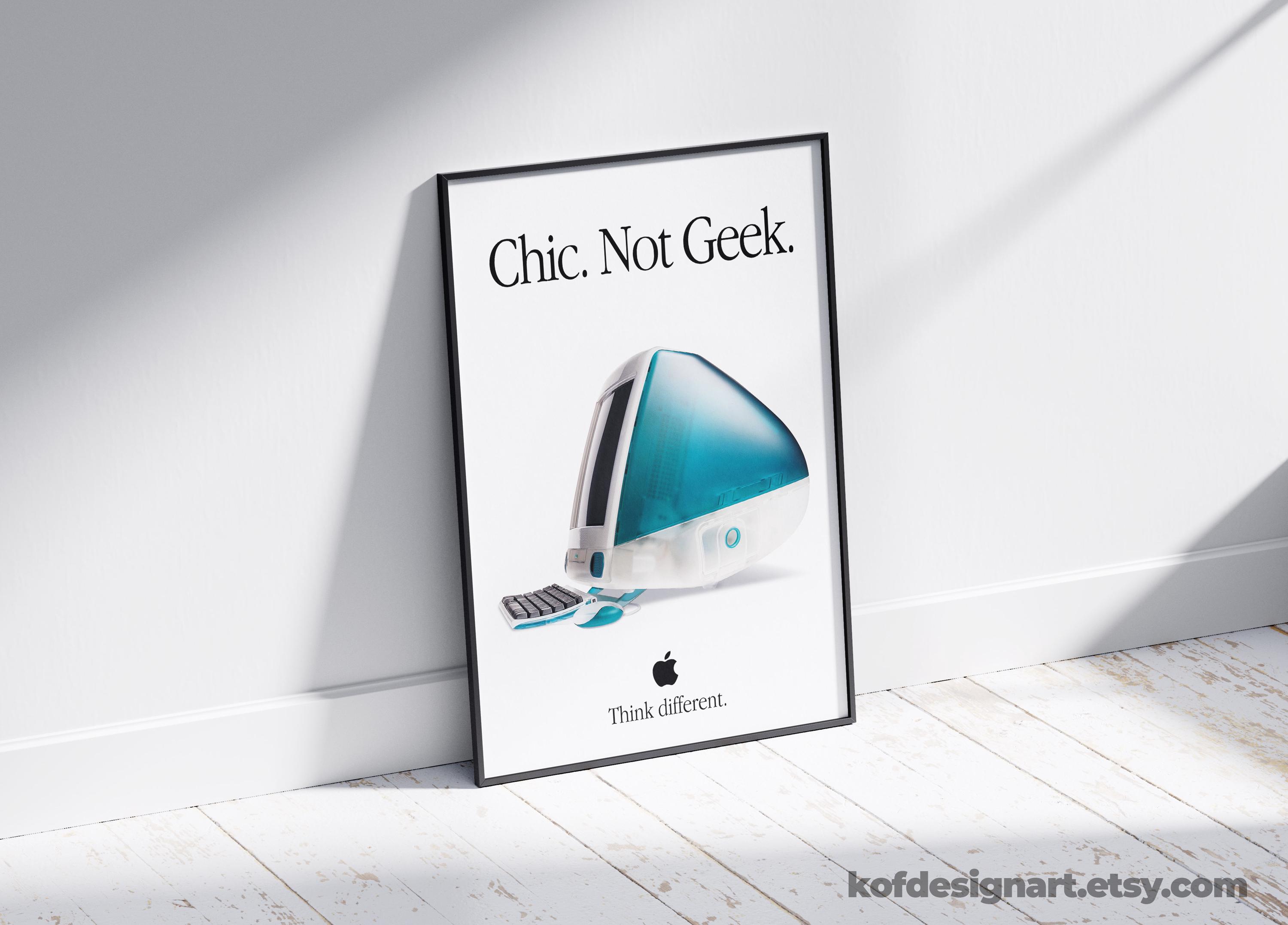 Imac G3 Poster, Chic Not Geek, Retro Macintosh Wall Art (digital