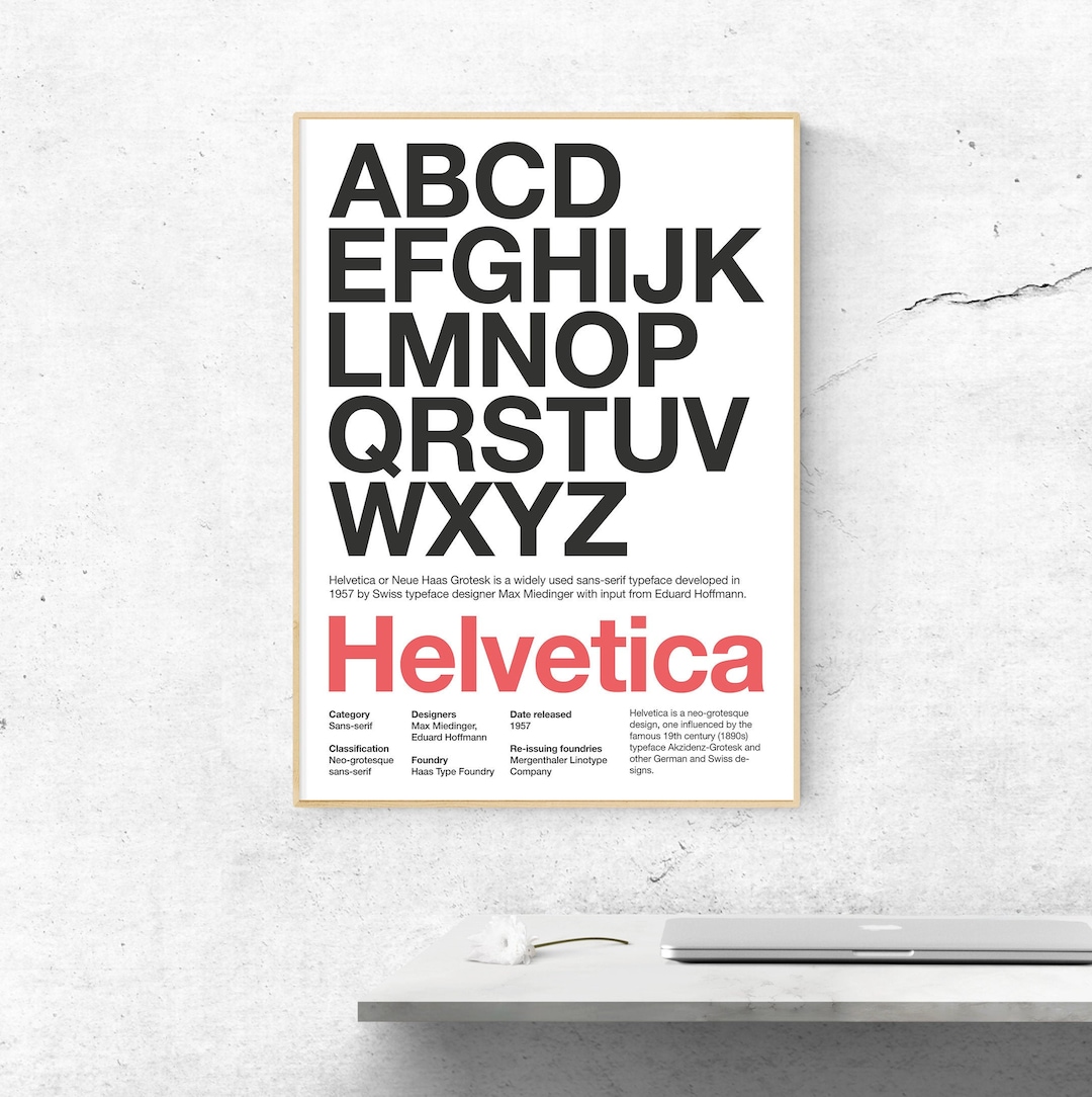 Helvetica posters by David Carson ポスター Buy Helvetica Font Poster: Typographic Print for Designers