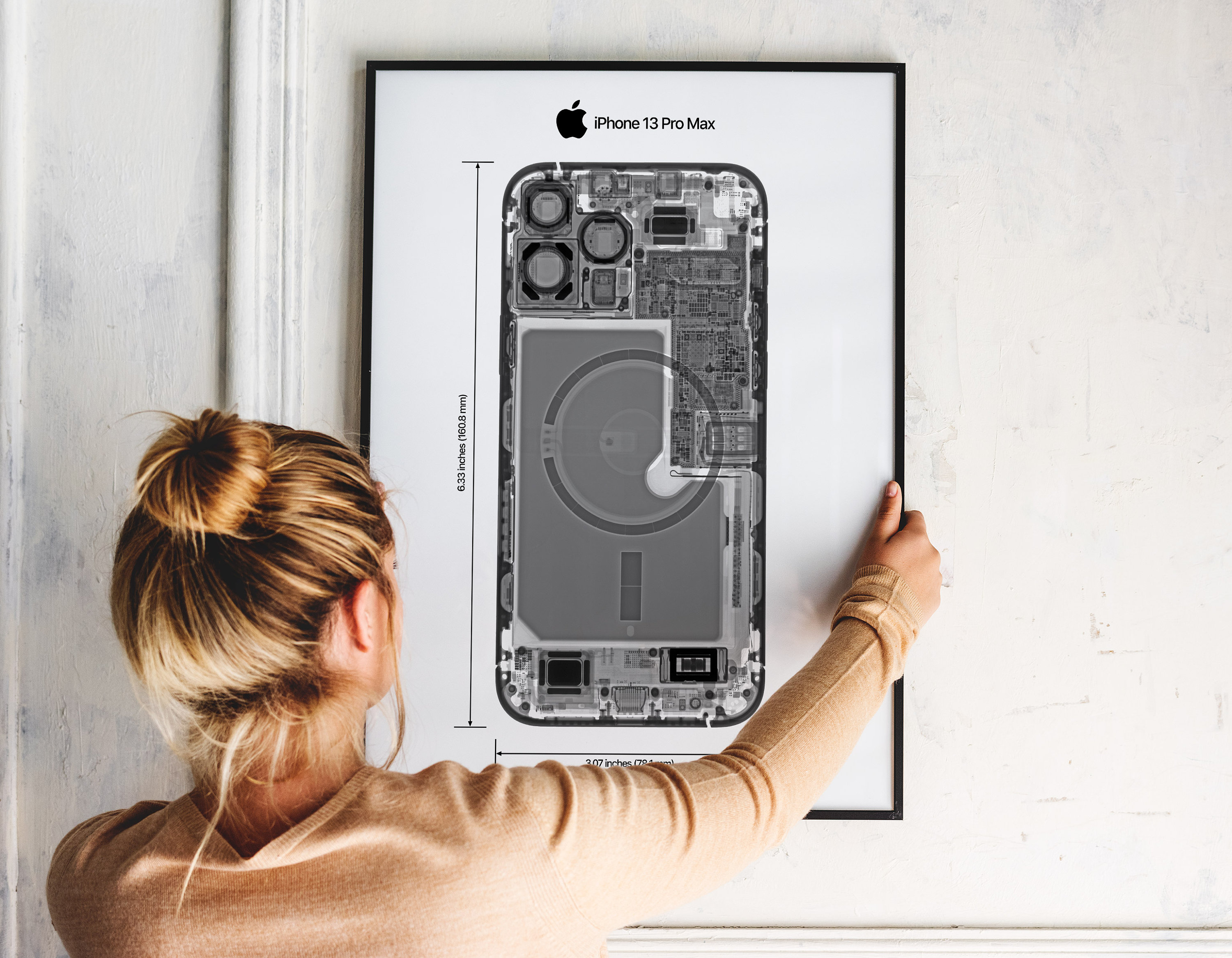 Apple iPhone 13 Pro Max X-ray Poster. iPhone Xray Printable | Etsy