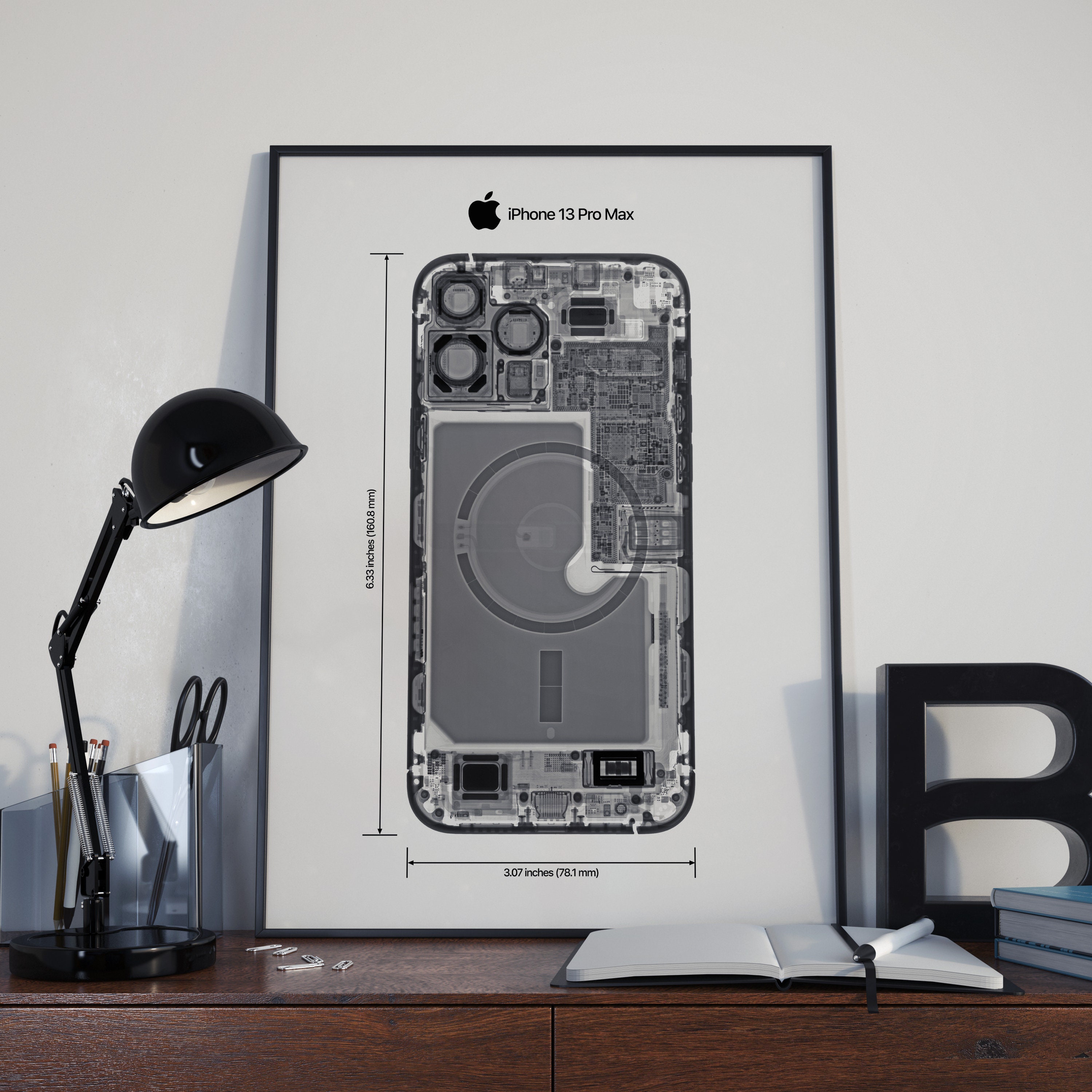Apple Iphone 13 Pro Max Xray Poster. Iphone Xray Printable Etsy UK