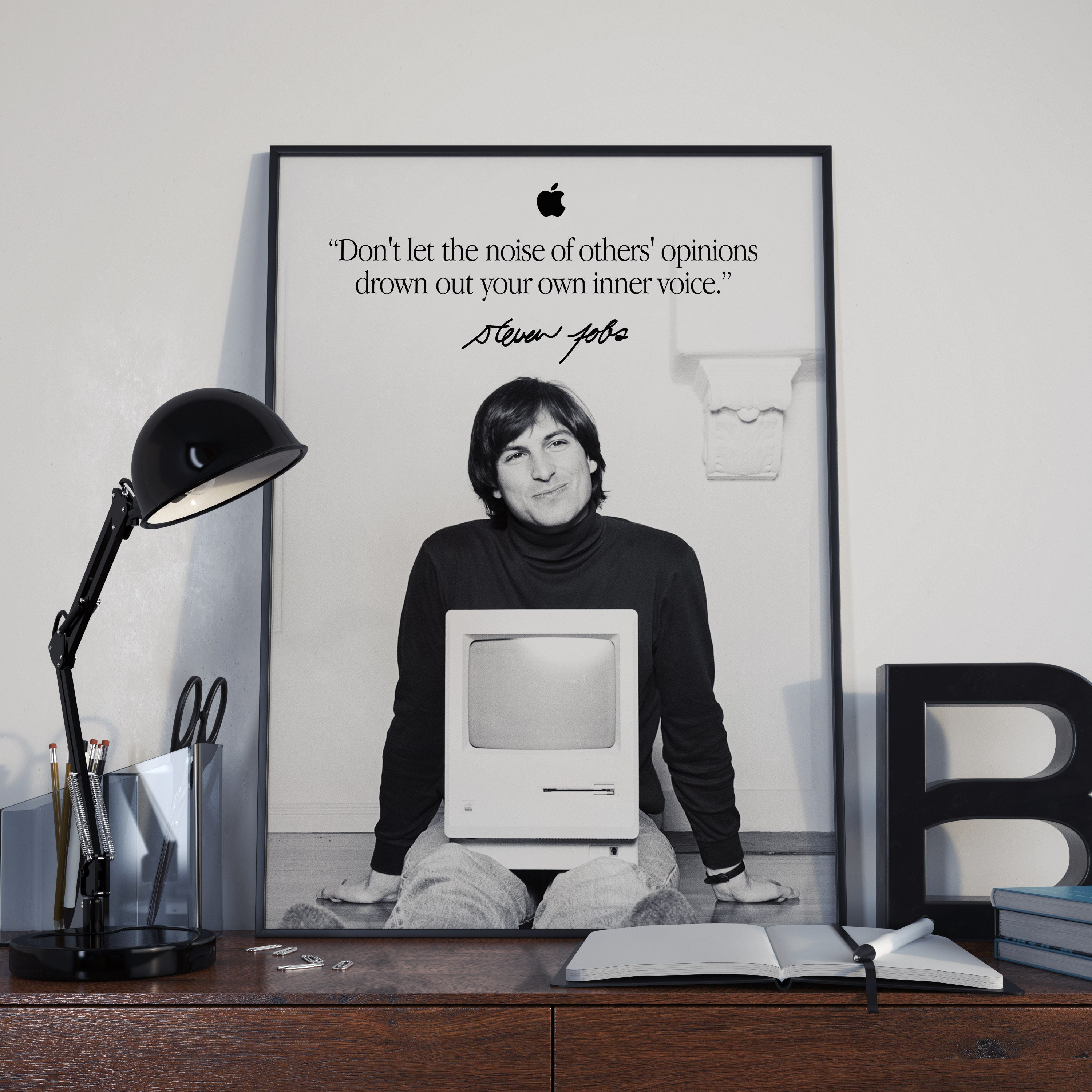 Vintage Steve Jobs Quote Poster: Inspirational Office Decor