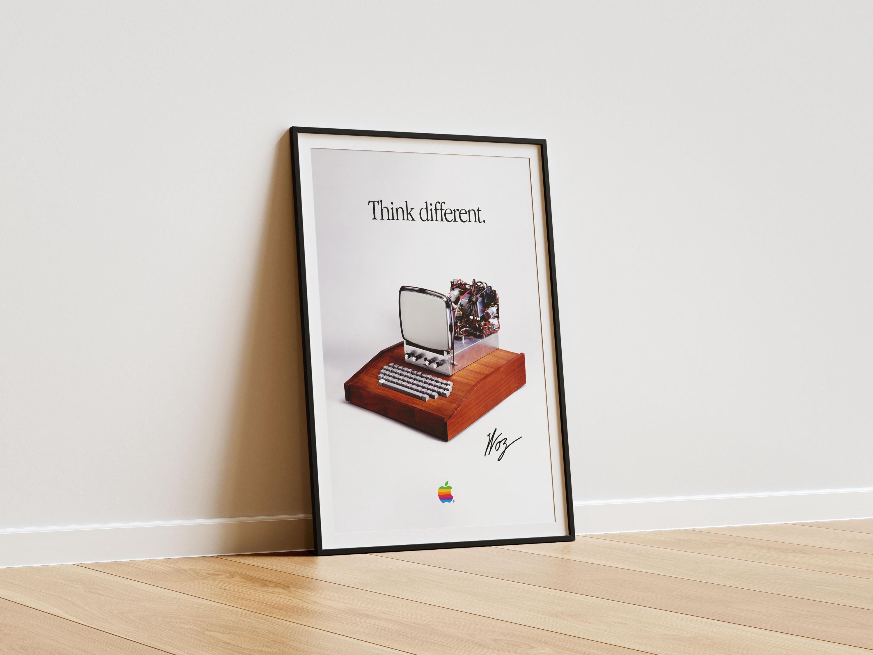 Think Different Retro Tech Poster - Apple-inspired Digital