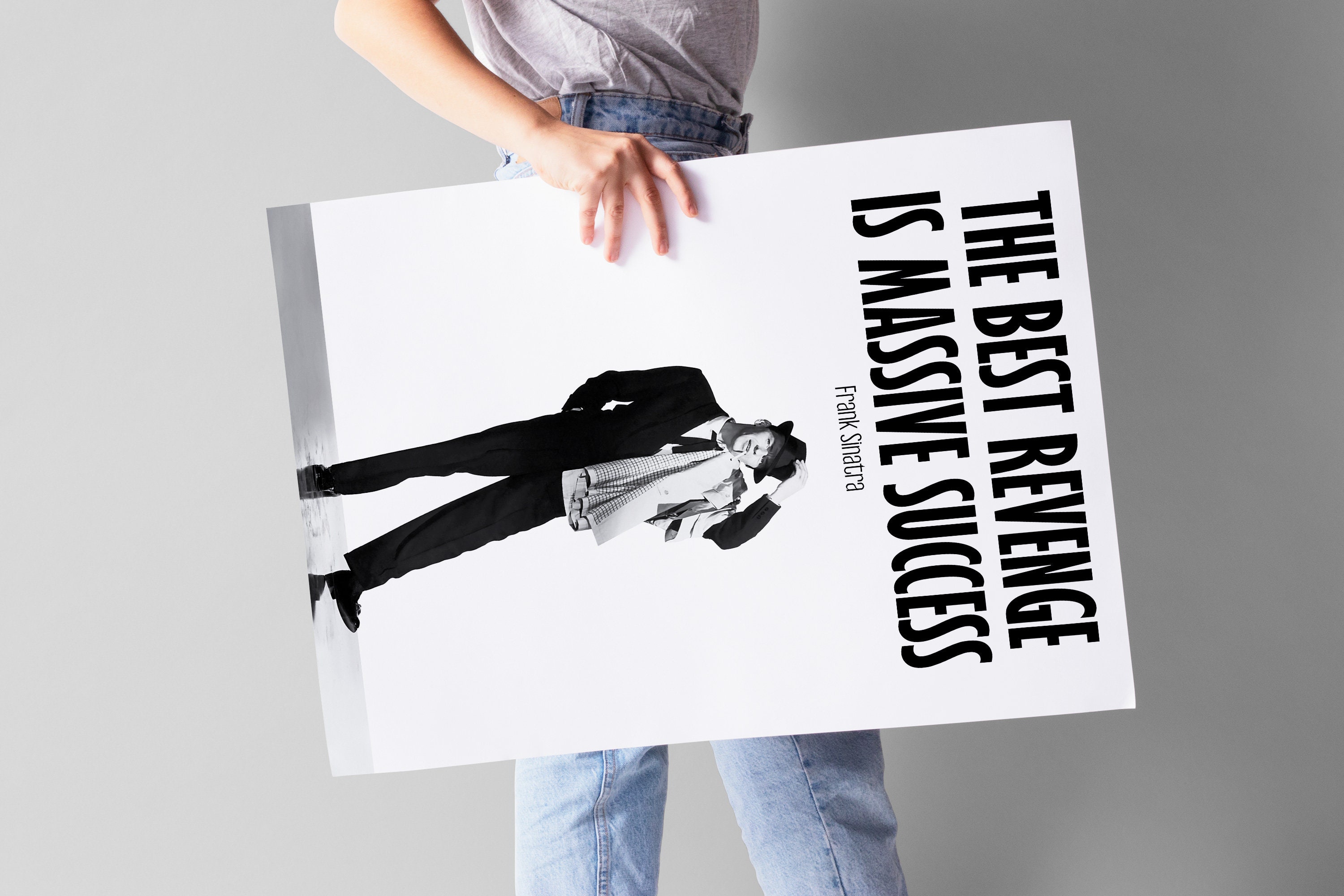 フランク・シナトラの名言ポスター：モチベーションを高めるオフィス装飾（デジタルダウンロード） - Etsy 日本, image size:3000x2000