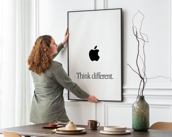 Apple Think Different ポスター：ミニマルなオフィス装飾（デジタル
