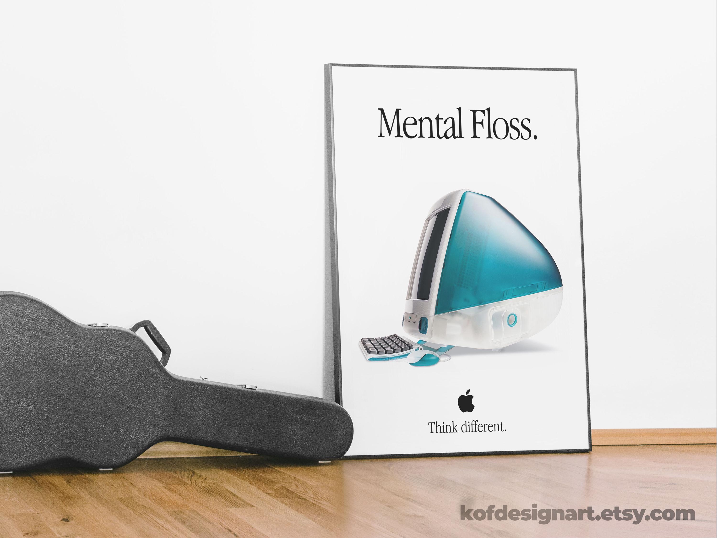 Imac G3 Poster, Mental Floss, Retro Macintosh Print (digital