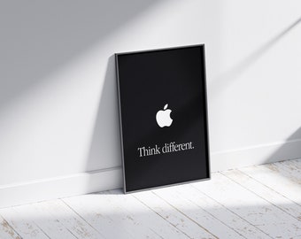 Apple Think Different ポスター：ミニマルなオフィス装飾（デジタル
