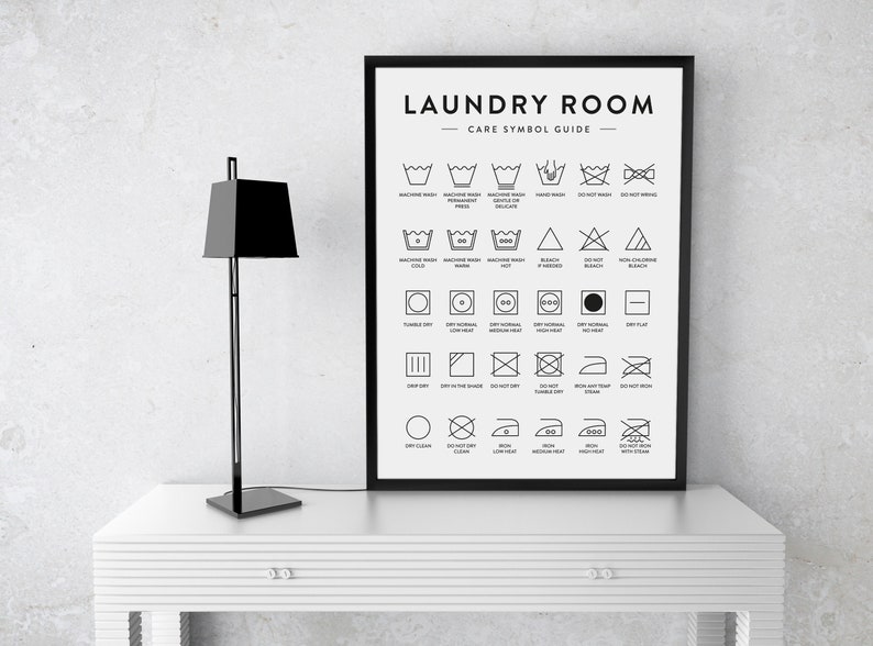 Laundry Sign Poster Laundry Sign Printable Laundry Decor Etsy