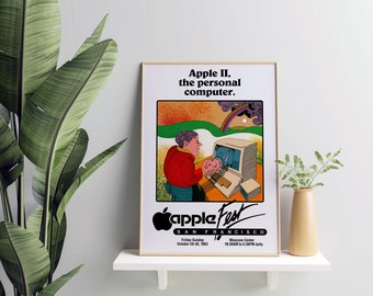 Vintage Apple II Poster, 40th Applefest Print (digital Download