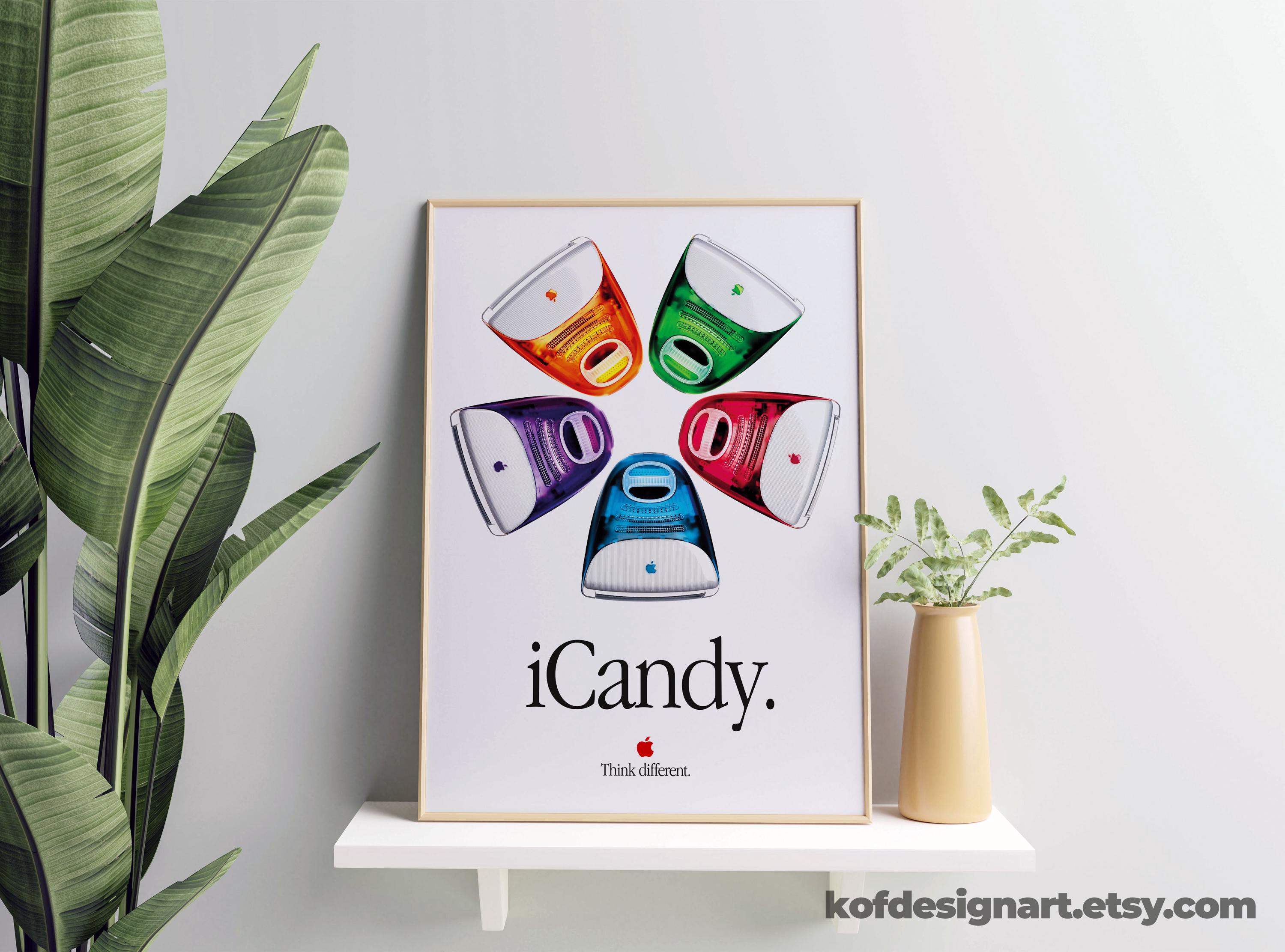 Imac G3 Icandy Poster, Retro Macintosh Wall Art (digital Download