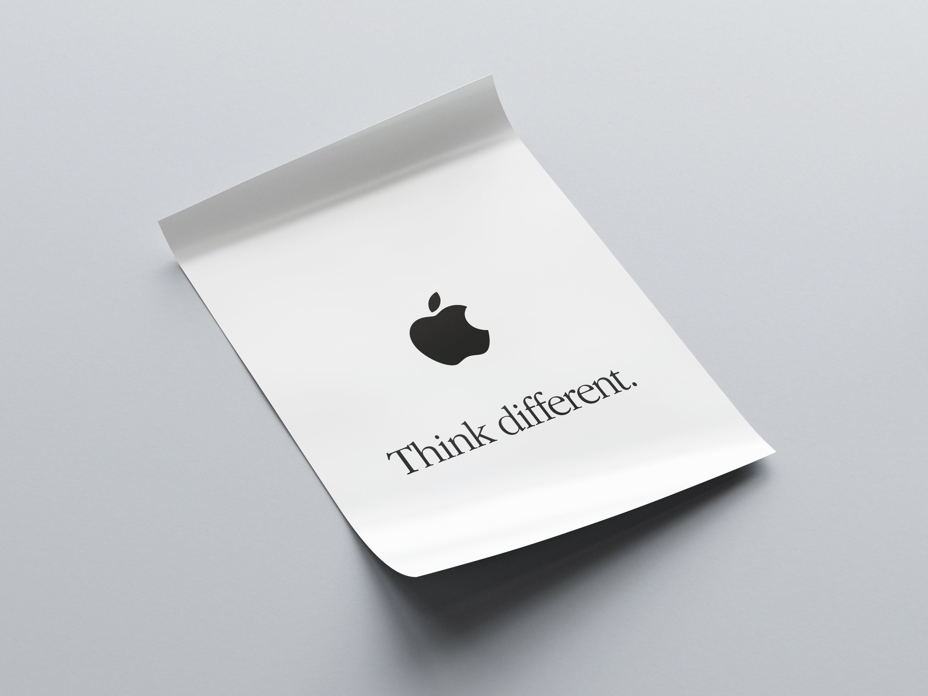 Apple Think Different ポスター：ミニマルなオフィス装飾（デジタル