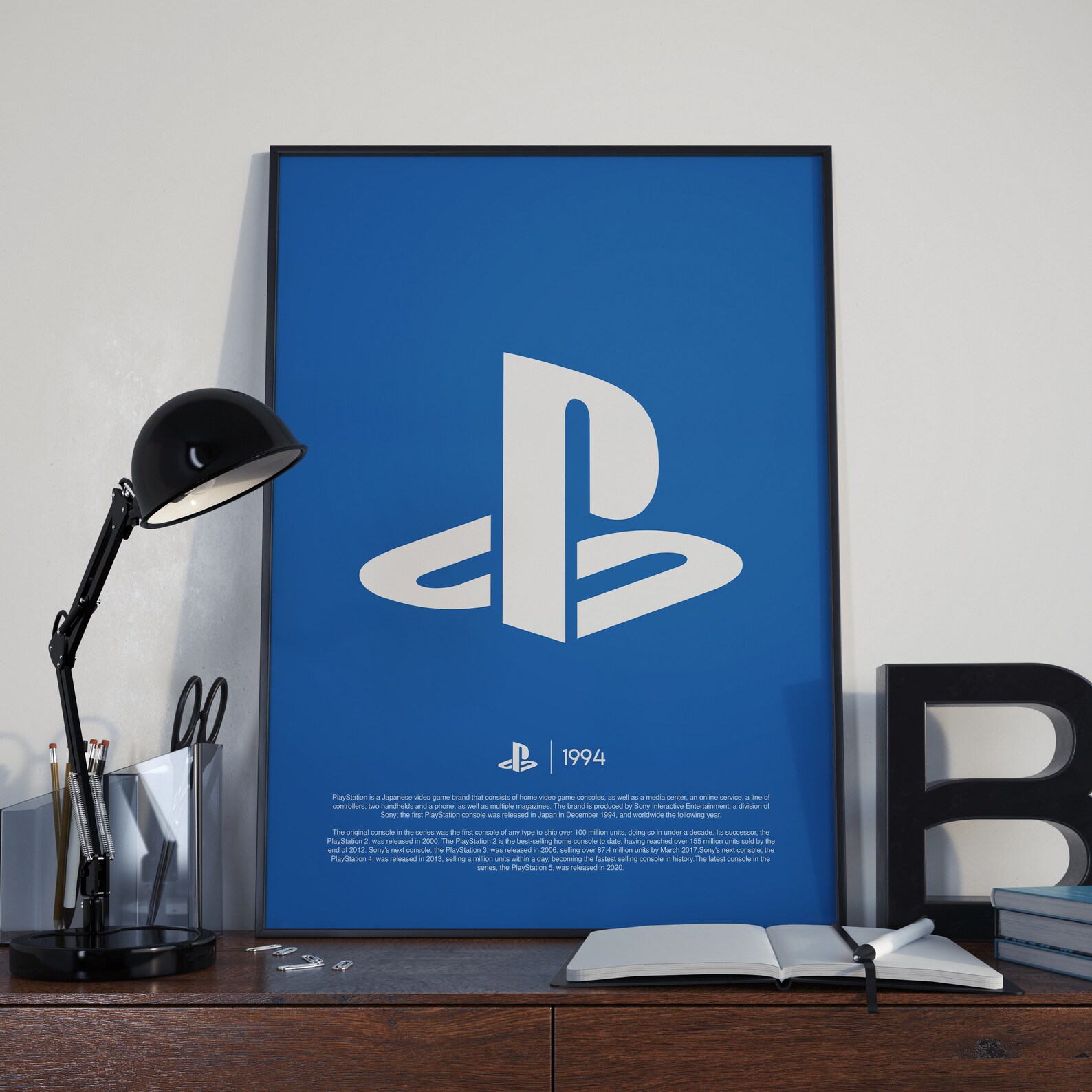 PlayStation Logo Poster PlayStation Printable Poster PS | Etsy