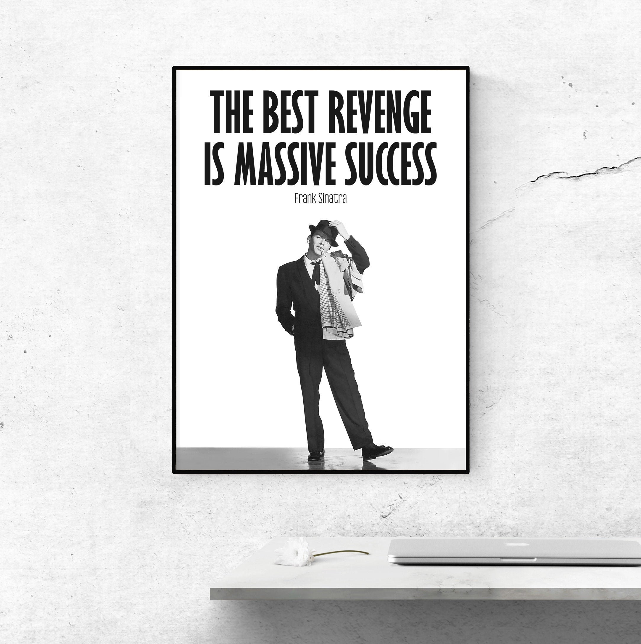 フランク・シナトラの名言ポスター：モチベーションを高めるオフィス装飾（デジタルダウンロード） - Etsy 日本, image size:2166x2174
