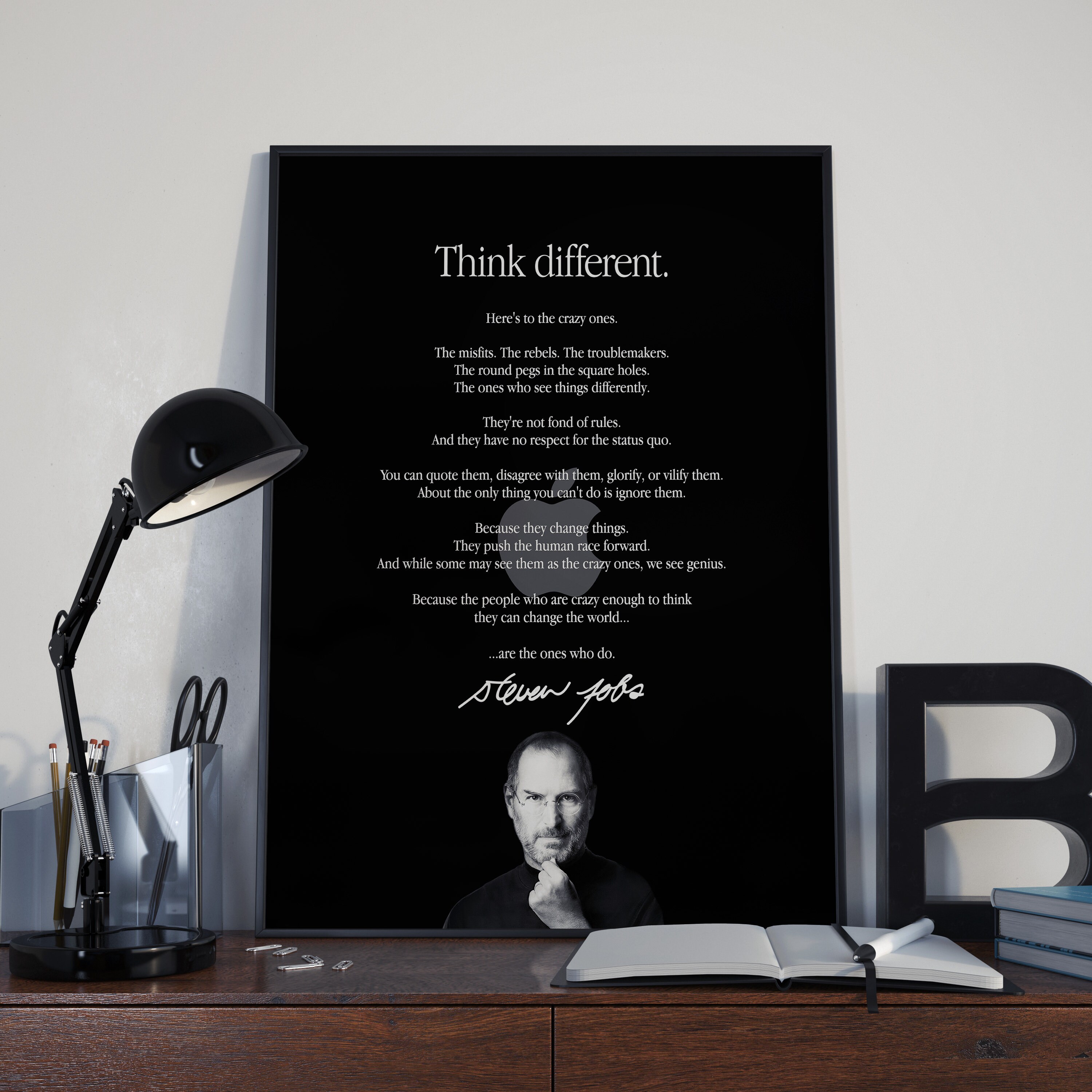 スティーブ・ジョブズ「Think Different」Appleポスター（デジタル