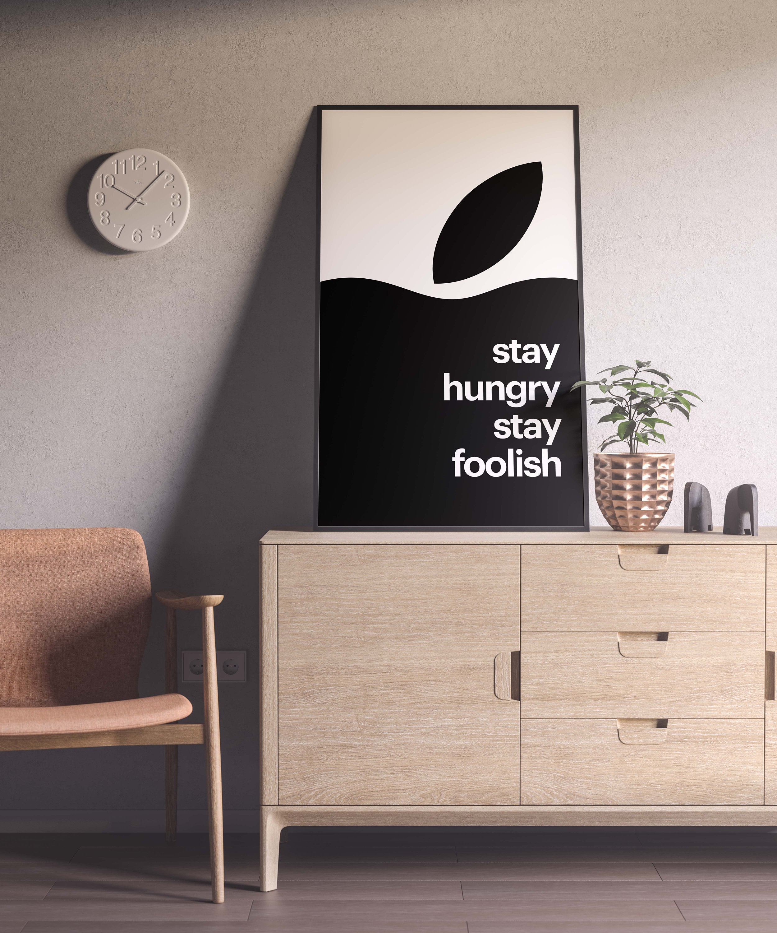 新品未開封品！LONGMAN Stay Hungry,Stay Foolish Stay Hungry Stay Foolish Poster. Stay Hungry Inspirational
