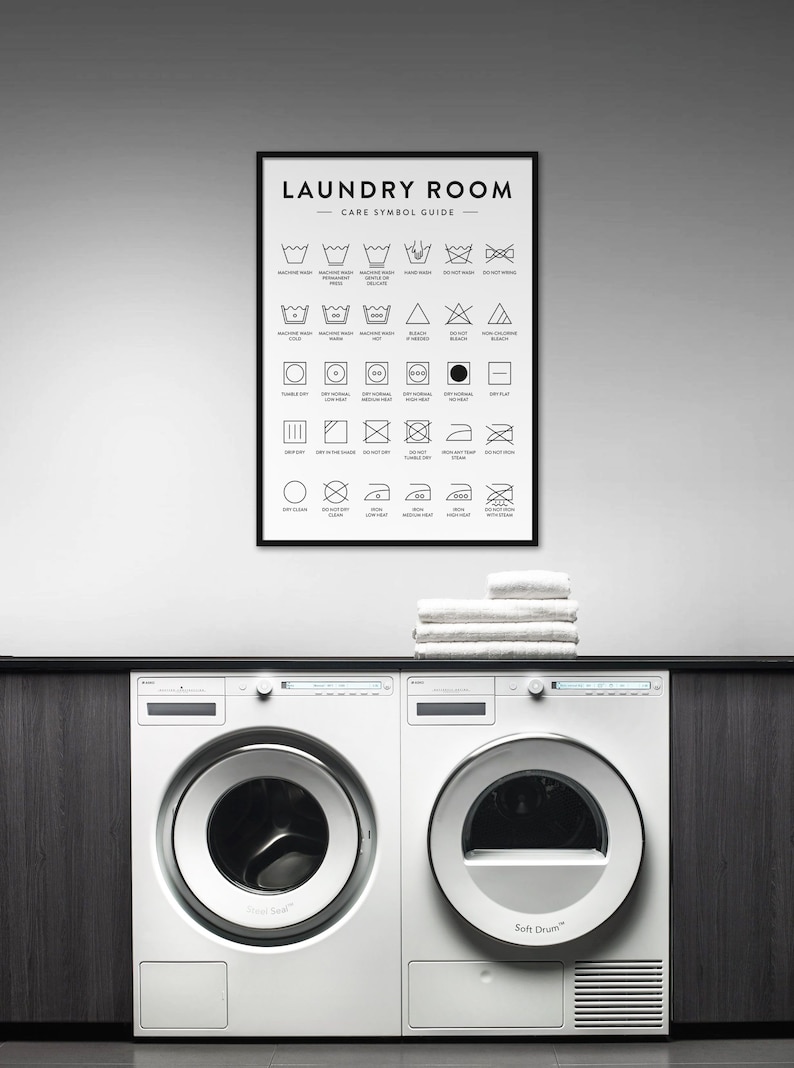 Laundry Sign Poster Laundry Sign Printable Laundry Decor Etsy