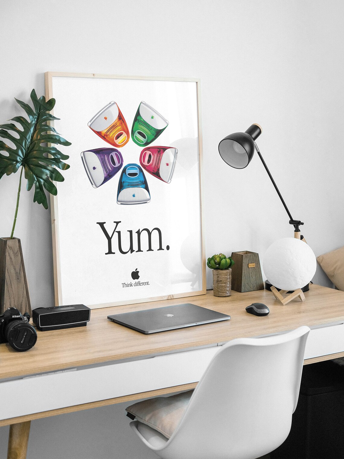 Apple YUM Poster Print. Retro Apple YUM Poster. Vintage iMac | Etsy