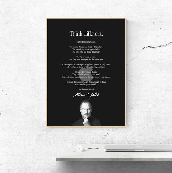 その他 Apple Think different Poster Apple Think Different Poster. Retro Apple Logo Poster. Apple
