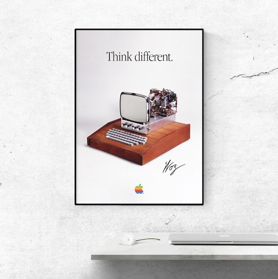 ポスター Apple Products Large Poster Apple 1 Poster: Wozniak Signature, Retro Tech Art (digital