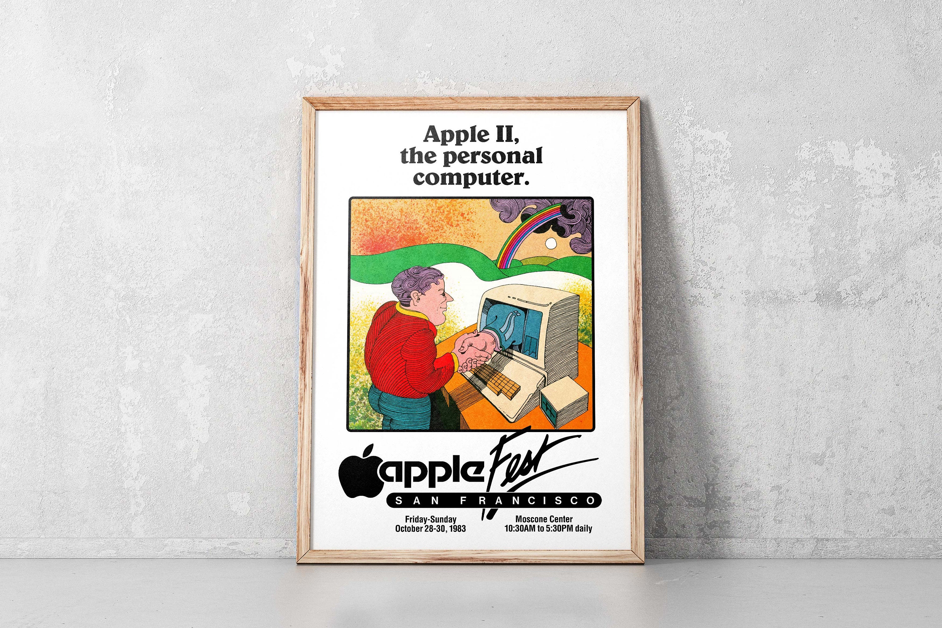 Vintage Apple II Poster, 40th Applefest Print (digital Download