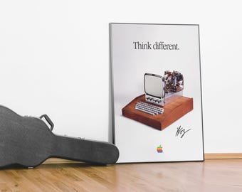 muku　Apple Poster Think Different Retro Tech Poster - Apple-inspired Digital