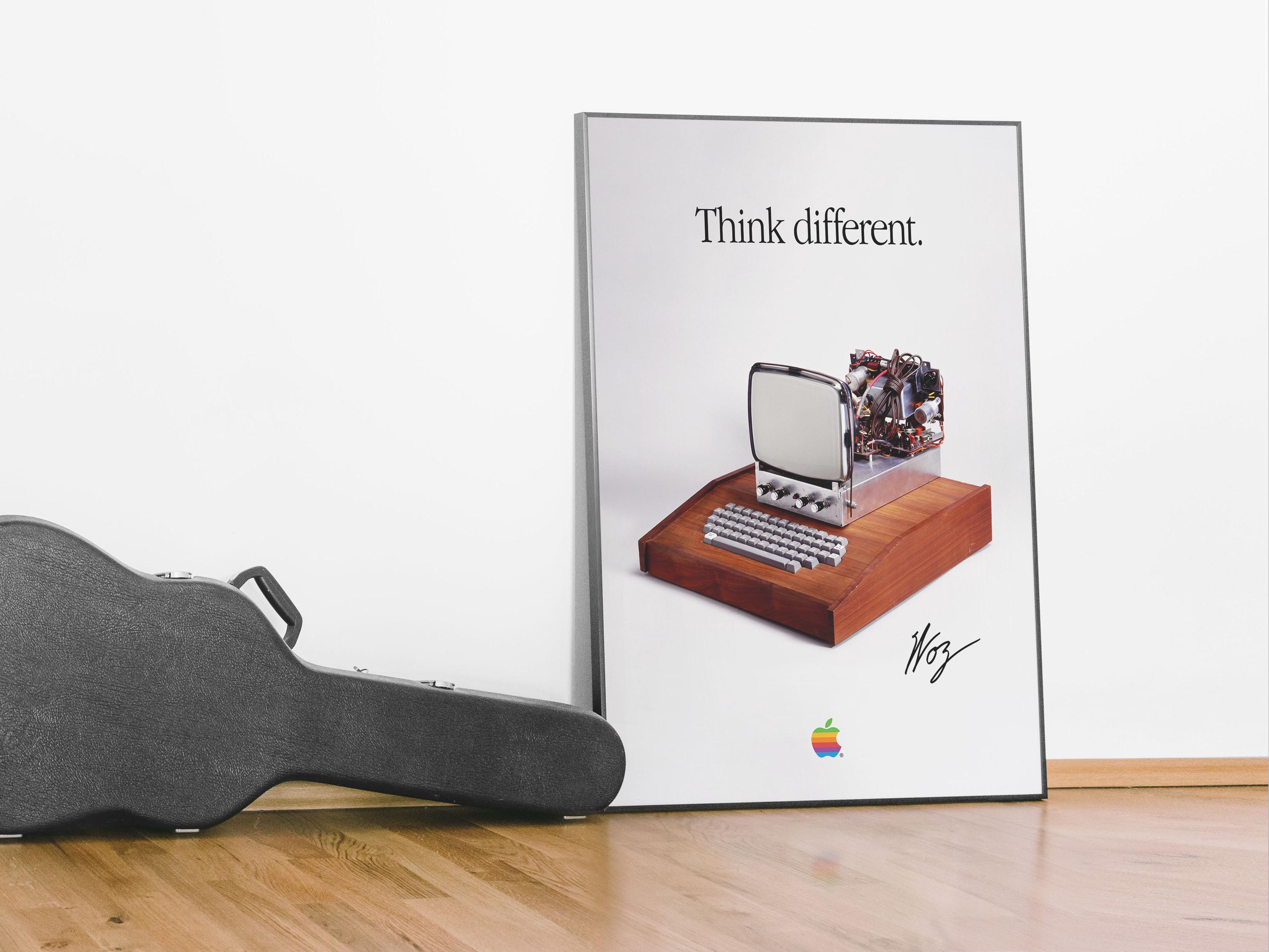 Think Different Retro Tech Poster - Apple-inspired Digital