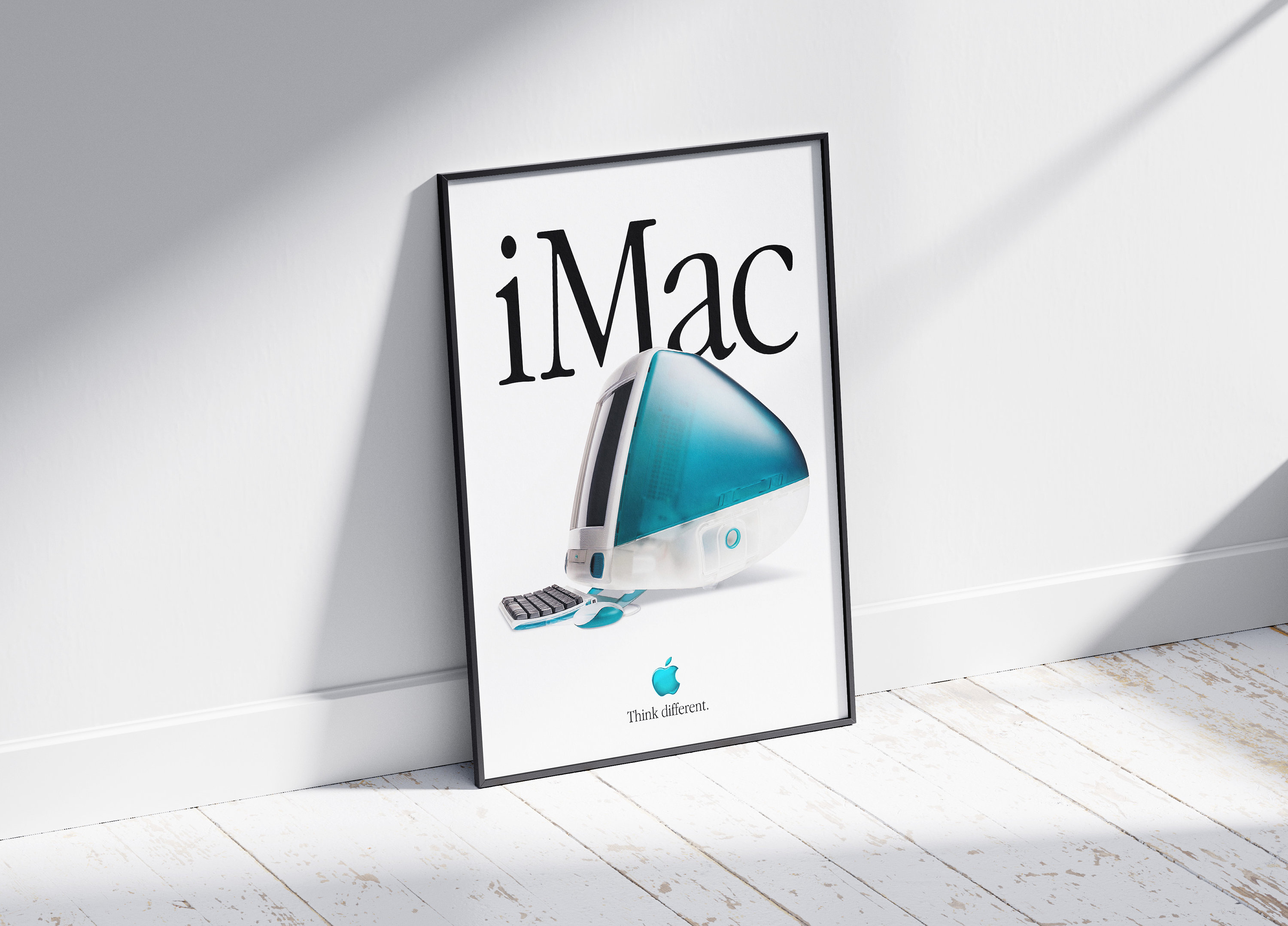 Vintage Bondi Blue Imac G3 Ad Poster: Collectible Apple Print