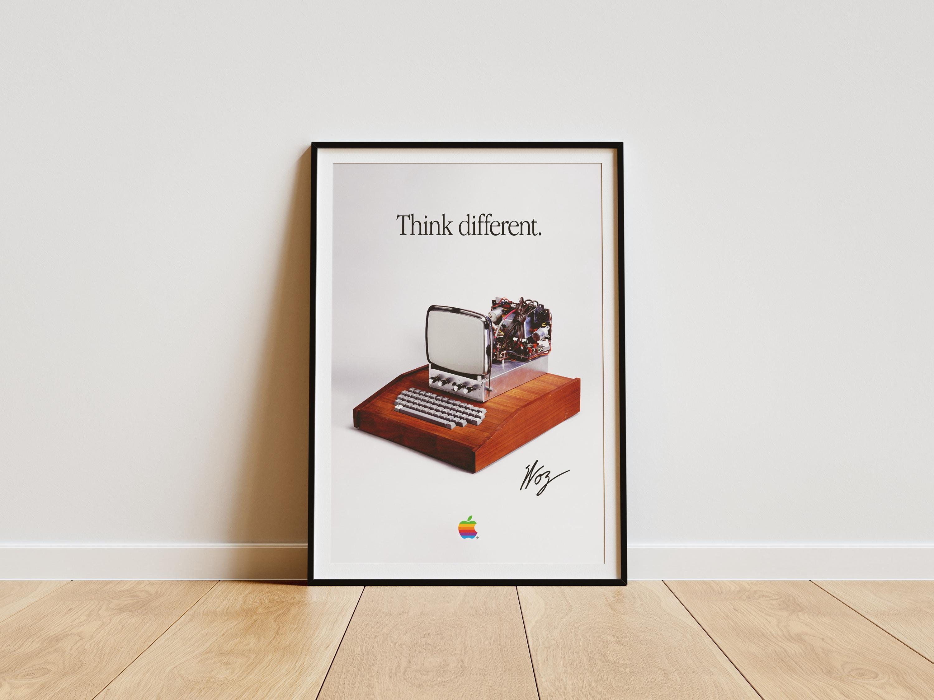 Think Different Retro Tech Poster - Apple-inspired Digital