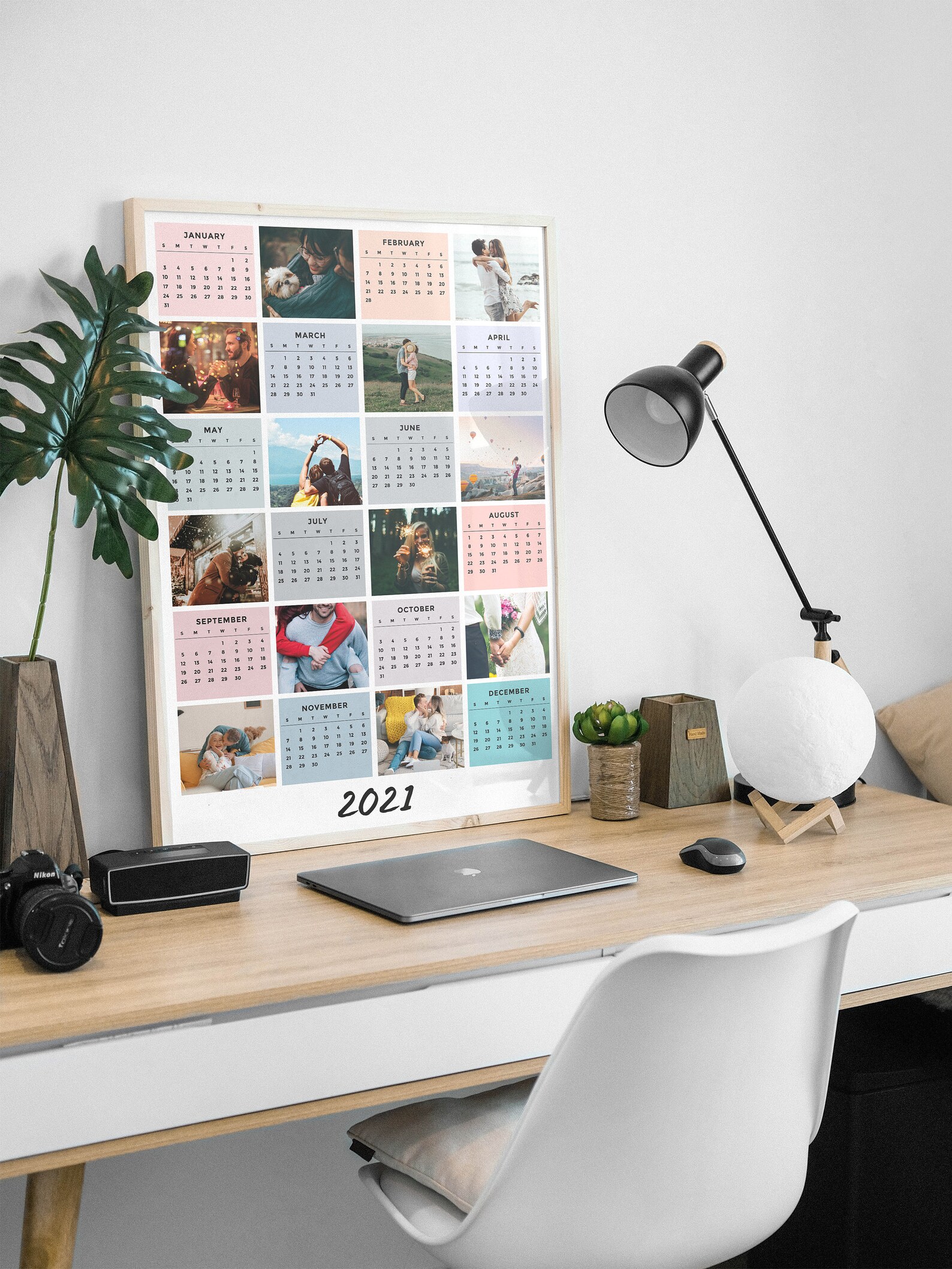 2021 Photo Calendar Personalized Calendar 2021 Custom Etsy