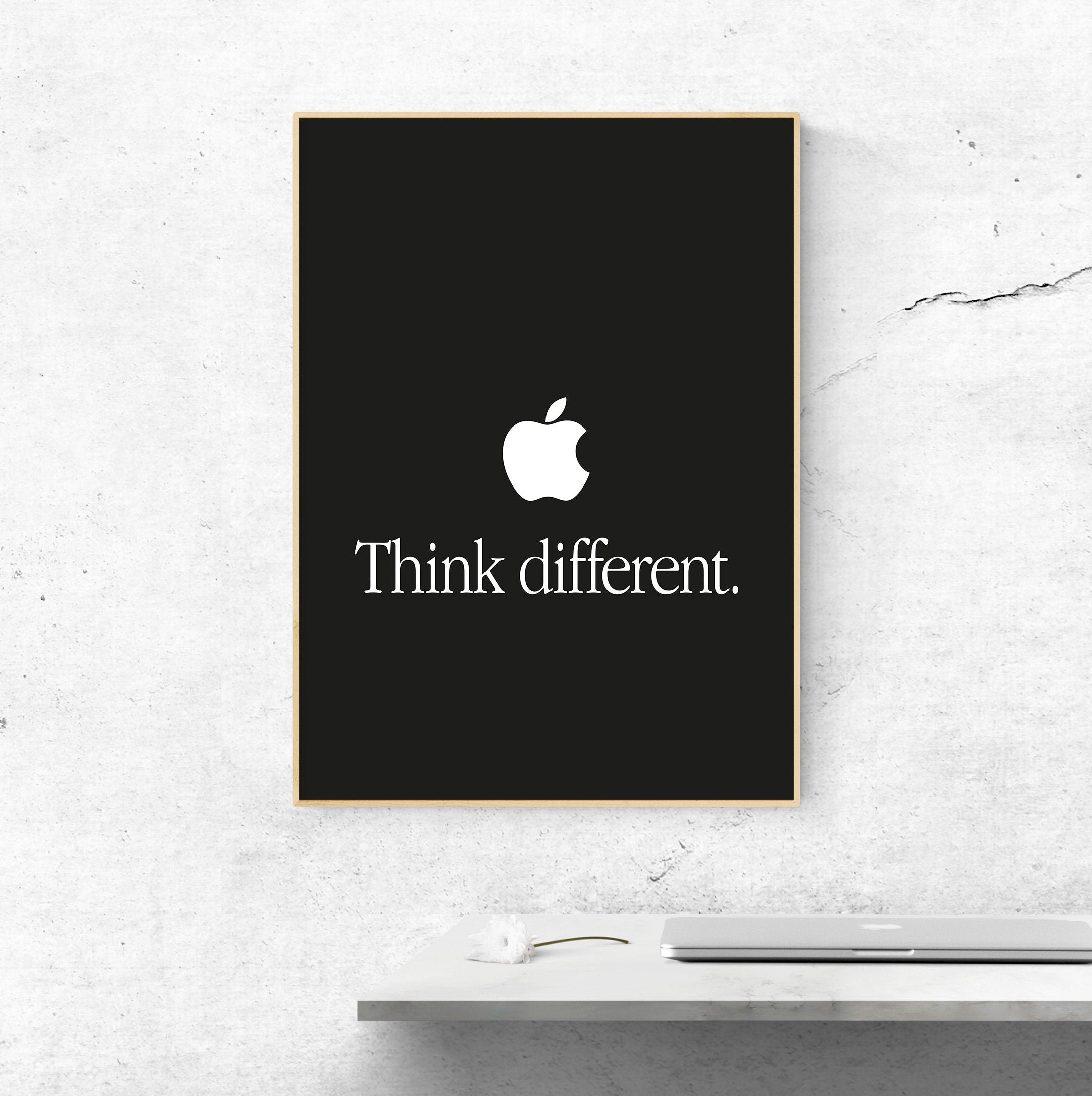 Apple Think Different Poster Set of 2. Printable Apple Logo Etsy