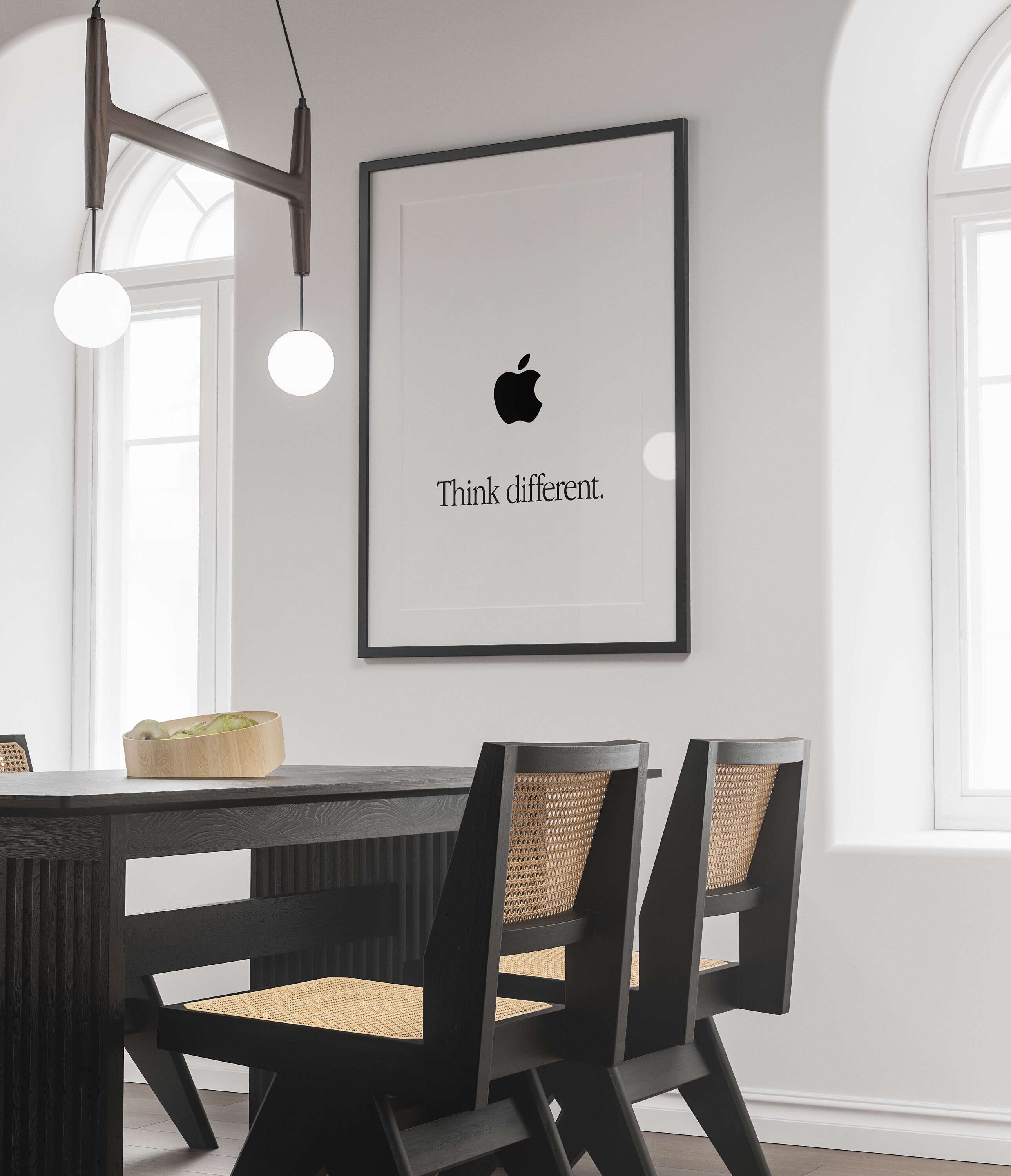【Apple】think different 額縁入りポスターコンプリートセット Apple Think Different ポスター：ミニマルなオフィス装飾（デジタル