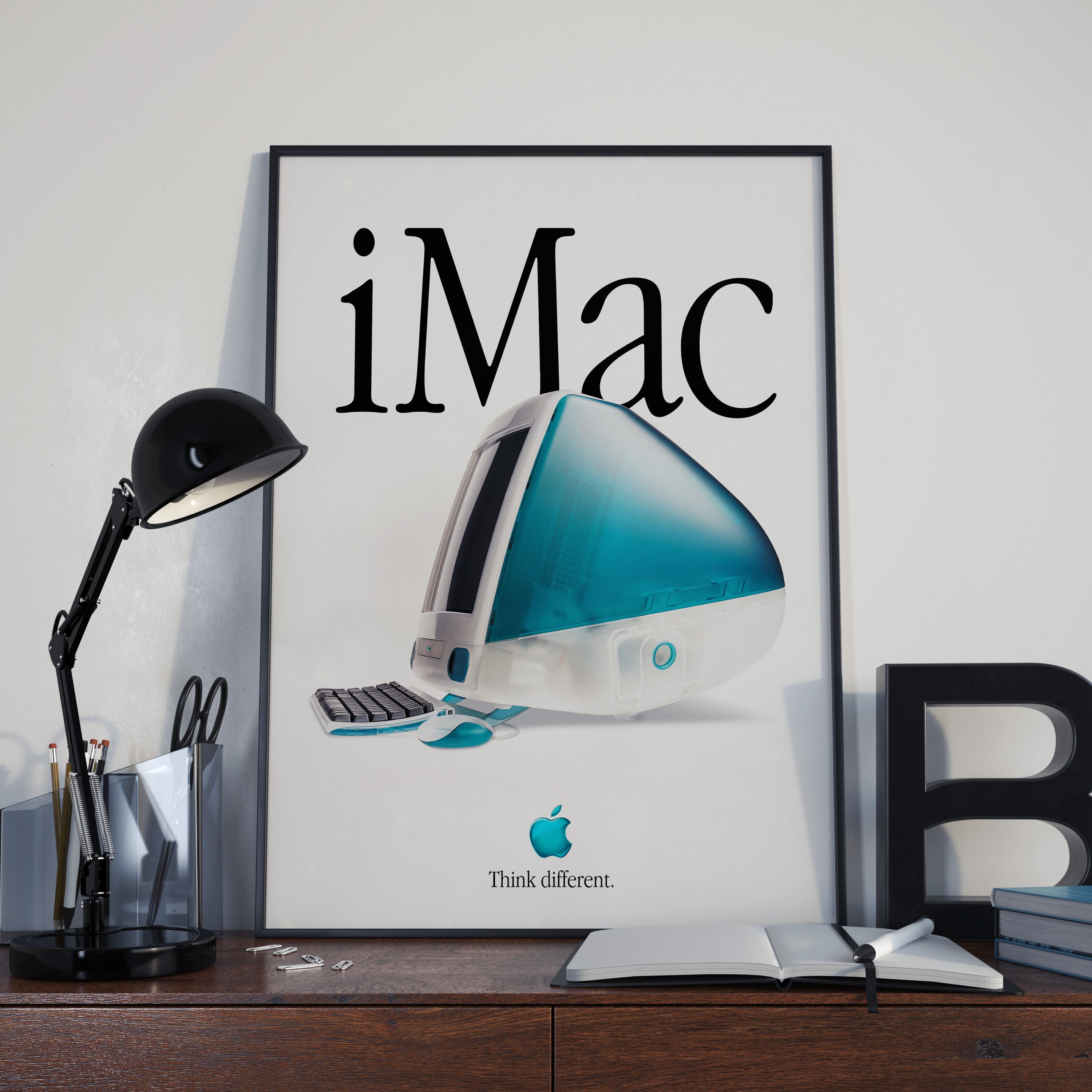 Vintage Bondi Blue Imac G3 Ad Poster: Collectible Apple