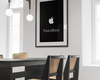 Apple Think Different ポスター：ミニマルなオフィス装飾（デジタル