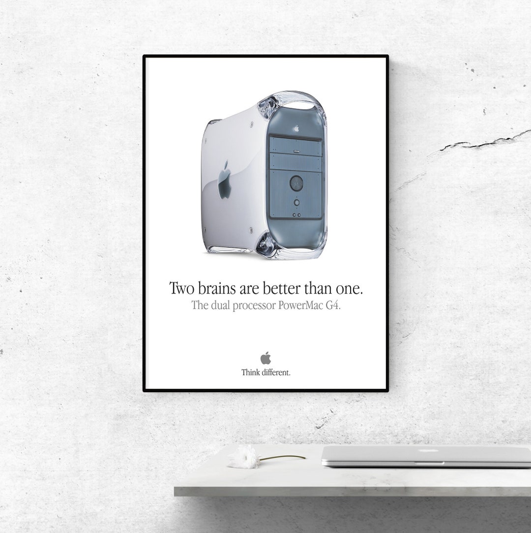 Vintage Powermac G4 Think Different Apple Poster Print (digital