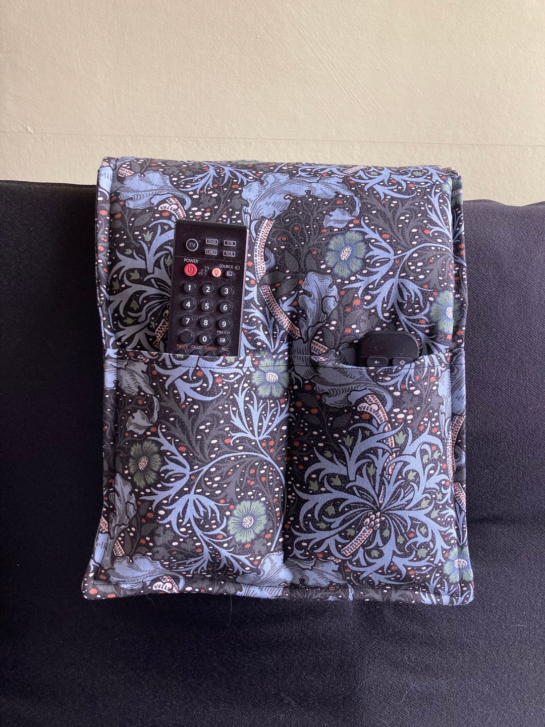 2 Pocket Chair Caddy Remote Control Holder or Phone Holder/ Etsy