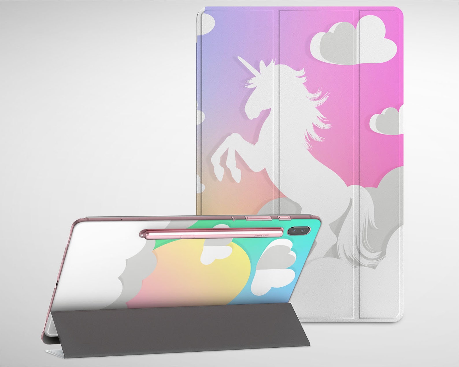 Cover Unicorn Tab Strong Rainbow S3 S7 Tablet S5e Sky Teen Etsy