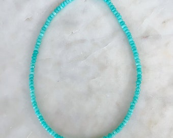 Mini Aqua Gemstone Necklace