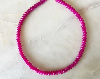 Magenta Gemstone Necklace