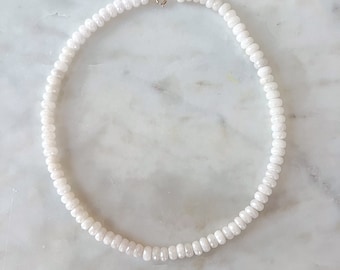 Cream White Gemstone Necklace