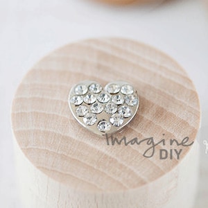 Coração Cupido Pequeno | PACOTE DE 5 | Enfeite de pequeno coração de cristal | Decoração de strass em forma de coração | Convites de casamento faça você mesmo, artesanato