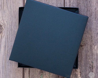 present presentation box Square Card Box Pearlised Navy | Greetings Card Boxes | Invitation Box | Presentation Box | Flat Packed Boxes in Pearlised Navy