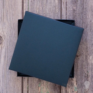 Caja cuadrada para tarjetas azul marino perlado / Cajas para tarjetas de felicitación / Caja para invitaciones / Caja de presentación / Cajas planas en azul marino perlado